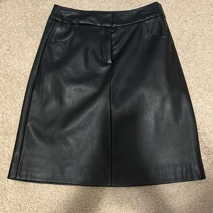 RW&CO Black Leather Skirt size 00